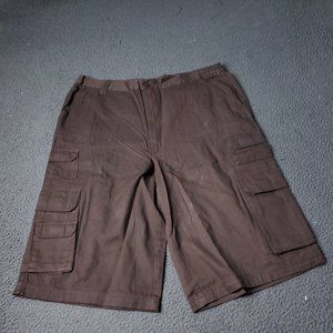 Boulder Creek Trading Chino Khaki Cargo Shorts Tall Mens 38 x14 Brown